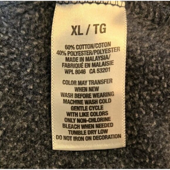 Aeropostale Y2K Hoodie XL Blue Embroidered 1987 Logo Button Kangaroo Stripe VTG - Picture 6 of 8